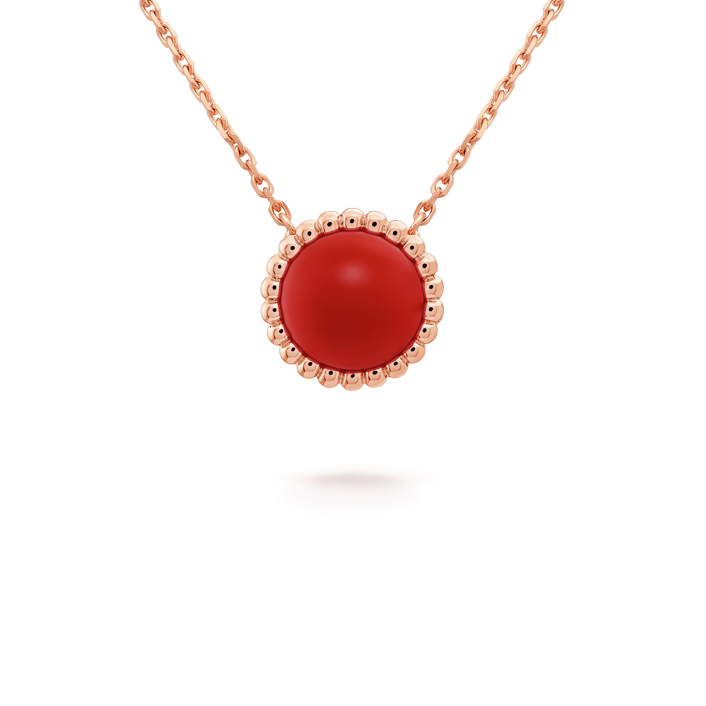 VAN CLEEF ARPELS PERLÉE COULEURS PENDANT - ROSE GOLD, CARNELIAN  VCARP4DO00